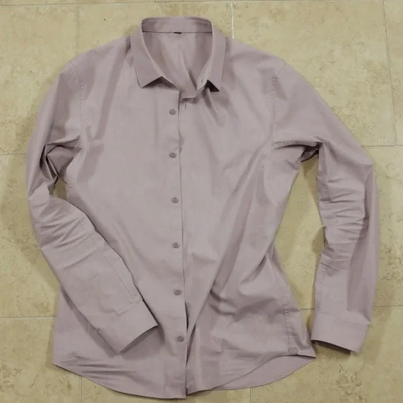 lululemon athletica Light Purple Casual Button Down Shirt - Picture 2 of 8